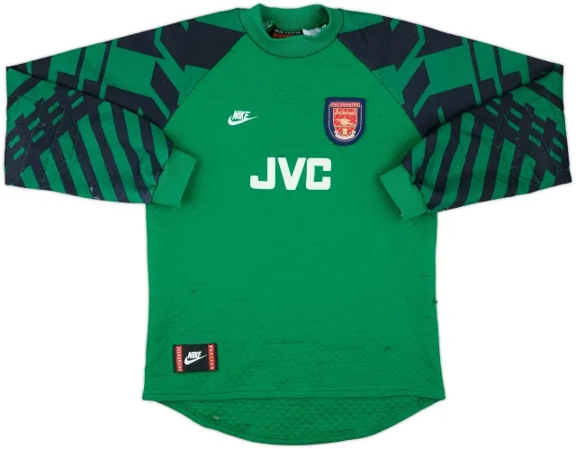 1995-97 Arsenal Signed GK Shirt - 8/10 - (XL.Boys)