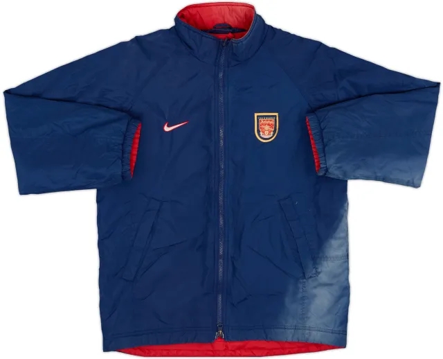 1998-99 Arsenal Nke Reversible Padded Bench Coat - 5/10 - (L.Boys)
