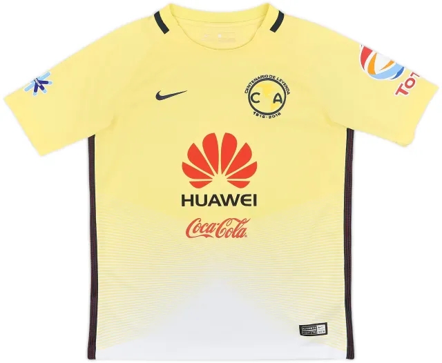 2016-17 Club America Centenary Home Shirt - 8/10 - (L.Boys)