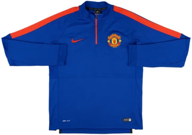 2014-15 Manchester United Nike 1/4 Zip Sweat Top - 8/10 - (M)