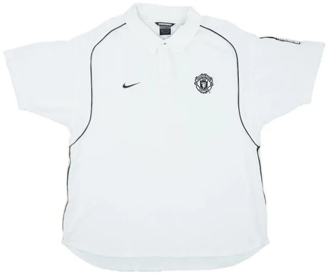 2002-03 Manchester United Nike Polo Shirt - 8/10 - (L)