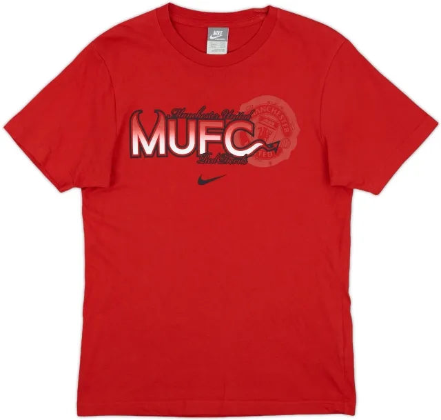 2009-10 Manchester United Nike Graphic Tee - 8/10 - (S)