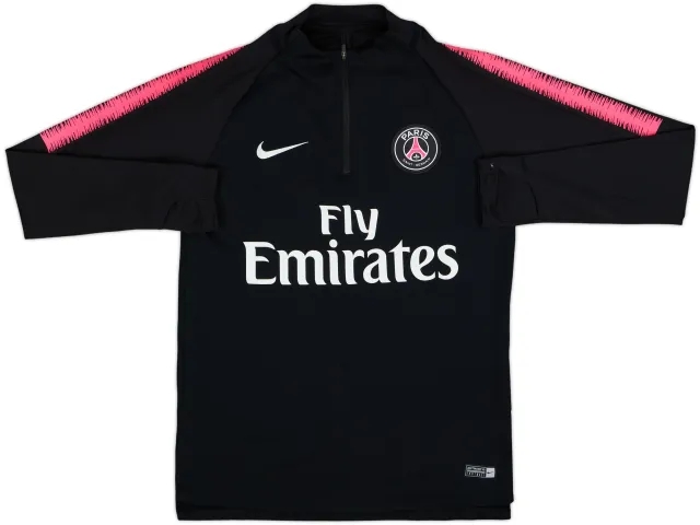 2018-19 Paris Saint-Germain Nike 1/4 Zip Sweat Top - 9/10 - (M)