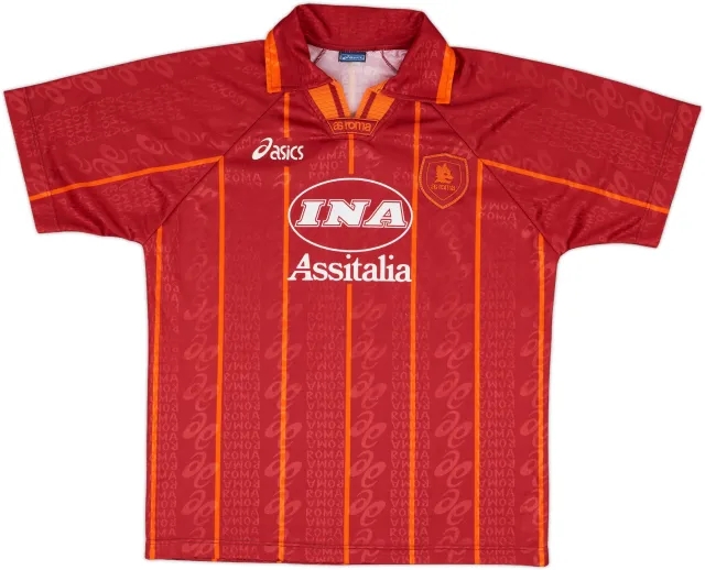 1996-97 Roma Home Shirt - 9/10 - (L)