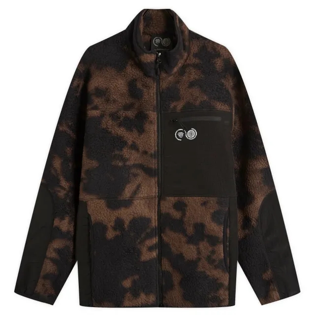 Purple Mountain Observatory Men's Borg Sherpa Fleece Jacket Tie Dye