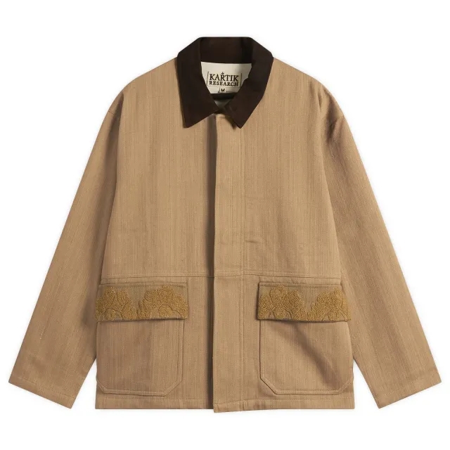 Kartik Research Men's Embroidered Jodhpur Jacket Brown/Dust