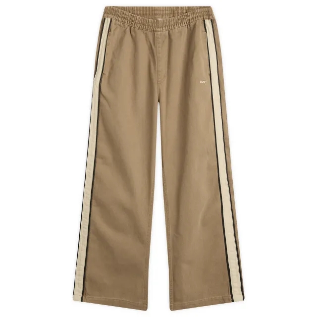 Obey Women's Astrid Side Stripe Trousers Tan Faded Wash