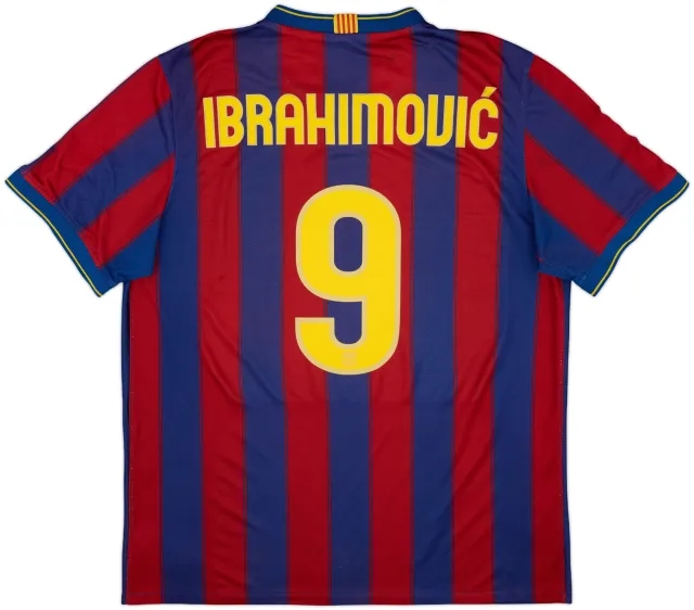 2009-10 Barcelona Home Shirt Ibrahimovic #9 - 5/10 - (XXL)