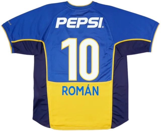 2002 Boca Juniors Home Shirt Roman #10 - 8/10 - (L)
