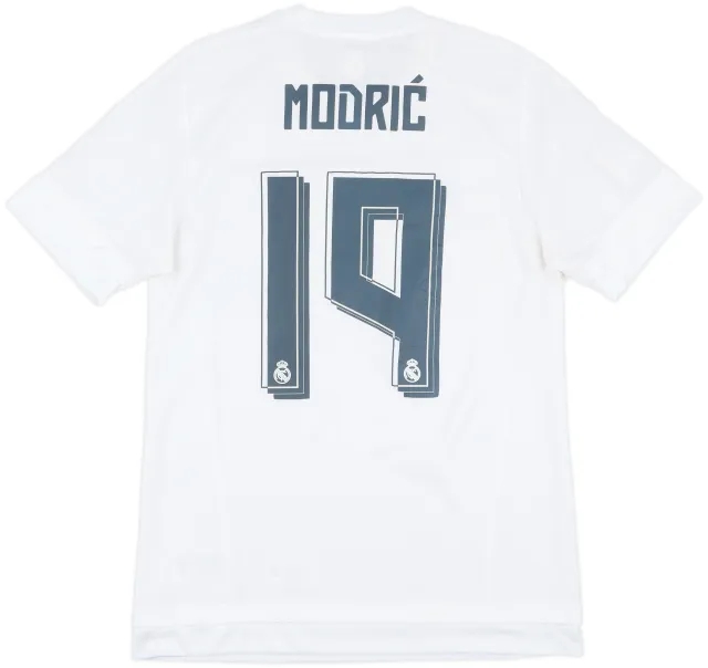2015-16 Real Madrid Home Shirt Modric #19 - 8/10 - (M)