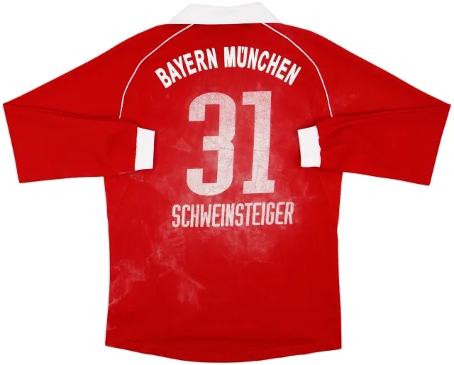 2005-06 Bayern Munich Home L/S Shirt Schweinsteiger #31 - 4/10 - (M)