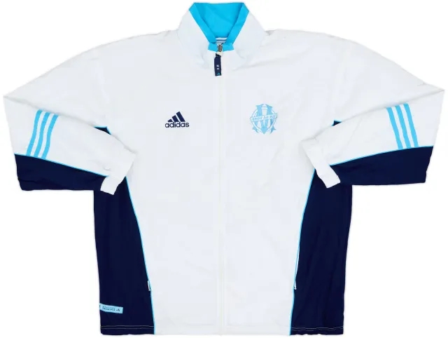 2000-02 Olympique Marseille adidas Track Jacket - 8/10 - (M)