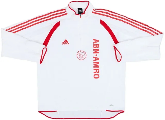 2005-06 Ajax adidas 1/4 Zip Sweat Top - 9/10 - (XL)