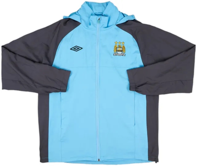 2010-11 Manchester City Umbro Hooded Track Jacket - 8/10 - (L)