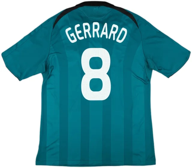 2008-09 Liverpool Third Shirt Gerrard #8 - 8/10 - (L)