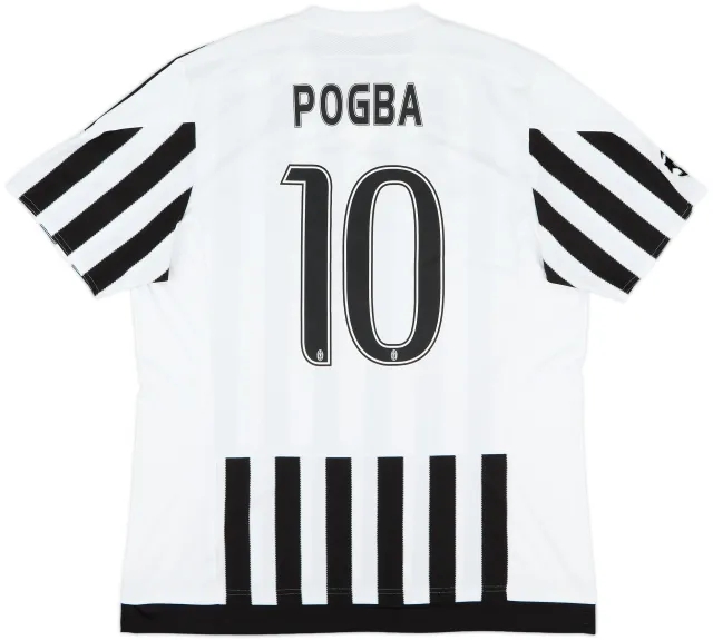 2015-16 Juventus Home Shirt Pogba #10 - 9/10 (XL)