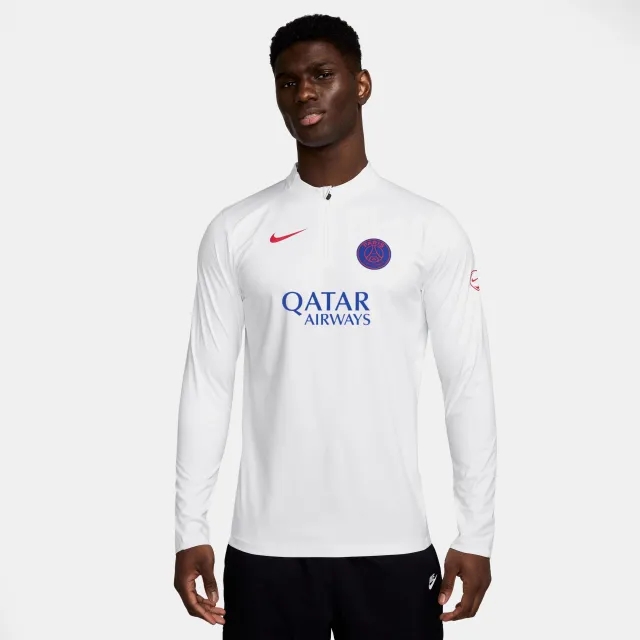 Nike PSG Storm-Fit 1/4 Zip L/S Strike Drill Top - White/Blue - 2025-2026