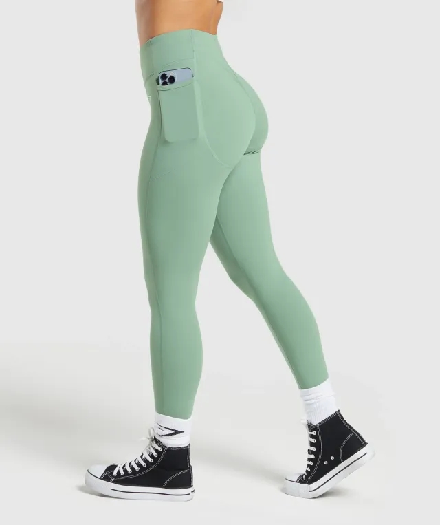  Lifting Pocket Leggings - Dollar Green