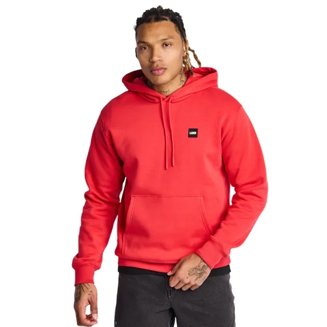 LCKR Embroidered Hooded Men Hoodies - Red