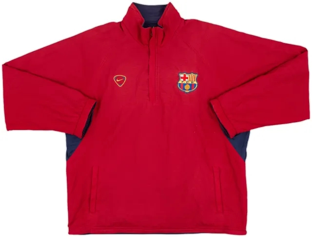 2000-02 Barcelona Nike Reversible 1/4 Zip Drill Top - 7/10 - (XXL)