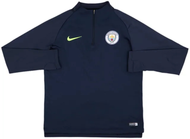 2018-19 Manchester City Nike 1/4 Zip Training Top - 8/10 - (M)