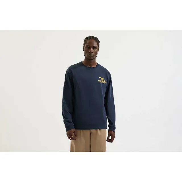 Arsenal Classics Navy East Stand Long Sleeved T-Shirt, Blue