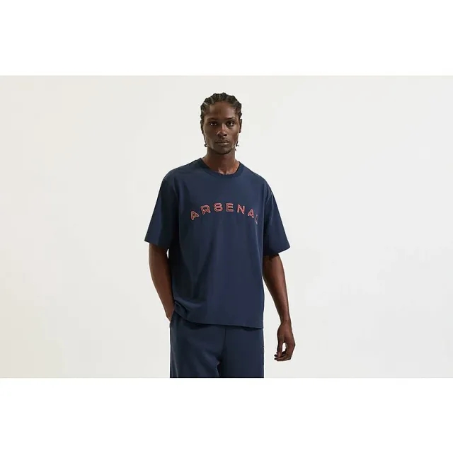 Arsenal Classics Navy Stadium T-Shirt, Blue