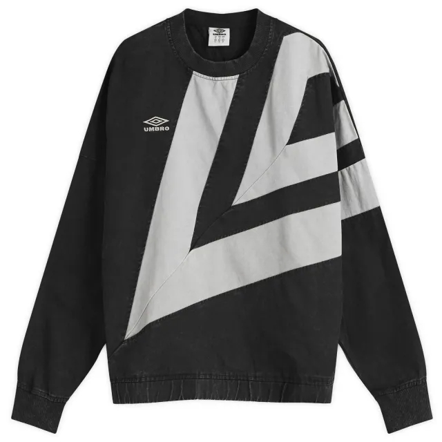 Umbro Men's Washed Diamond Drill Sweat Black/Ultimate Gray