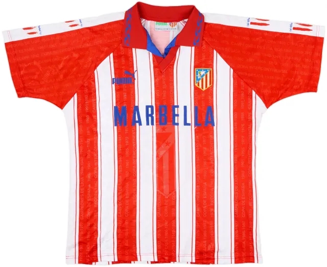 Puma Atlético Madrid Mens SS Home Shirt 1995/96