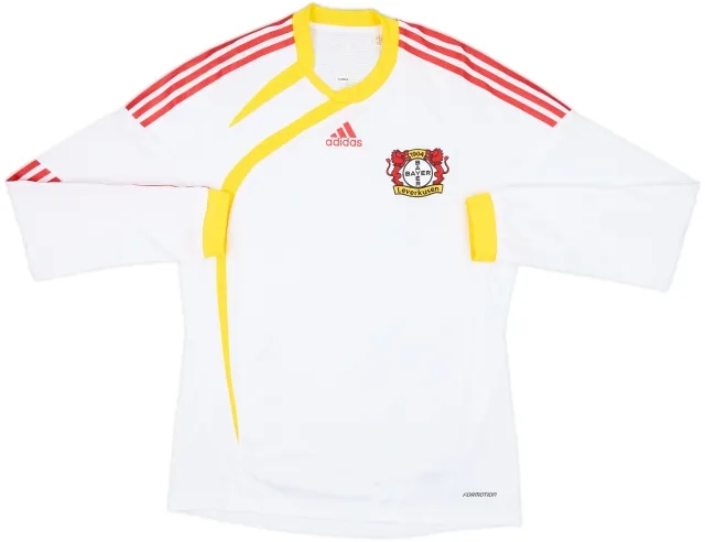 adidas Bayer Leverkusen Mens LS Player Issue Away Shirt 2009/10