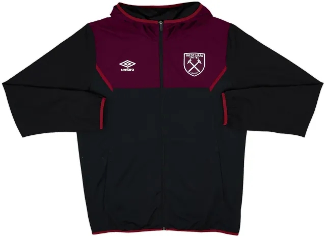 2018-19 West Ham Umbro Hooded Track Jacket - 8/10 - (XL)