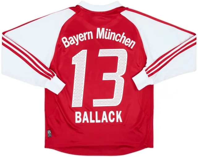 adidas Bayern Munich Boys LS Home Shirt 2003/04