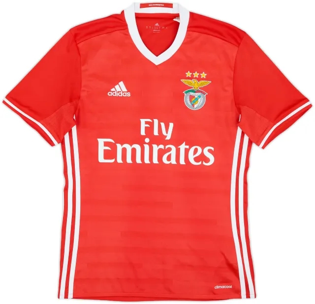 adidas Benfica Mens SS Home Shirt 2016/17