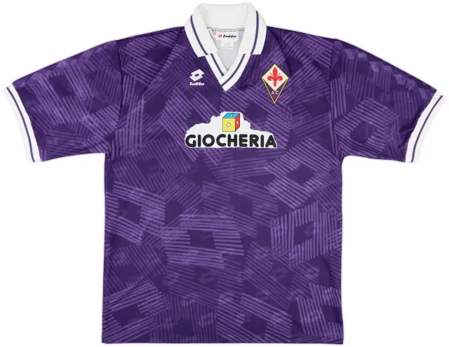 Lotto Fiorentina Mens SS Home Shirt 1991/92