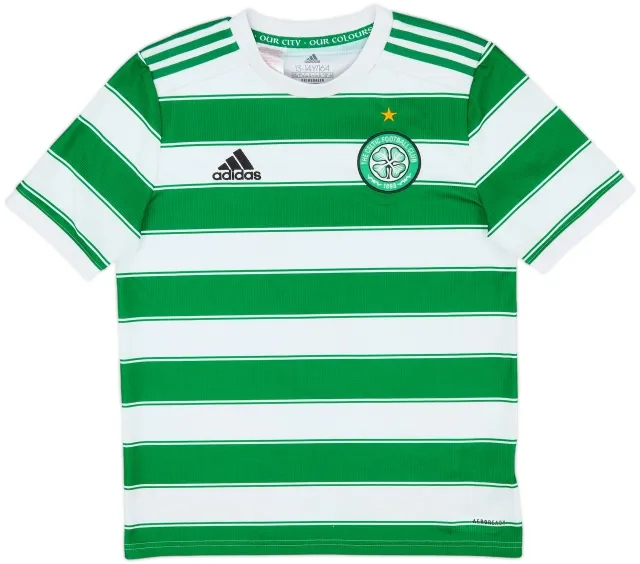 adidas Celtic Boys SS Home Shirt 2021/22