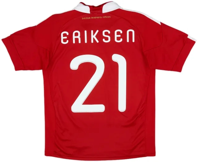 adidas Denmark Boys SS Home Shirt 2010