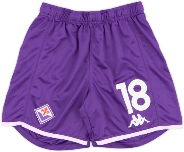 2023-24 Fiorentina Player Issue Home Shorts #18 - 9/10 - (M)