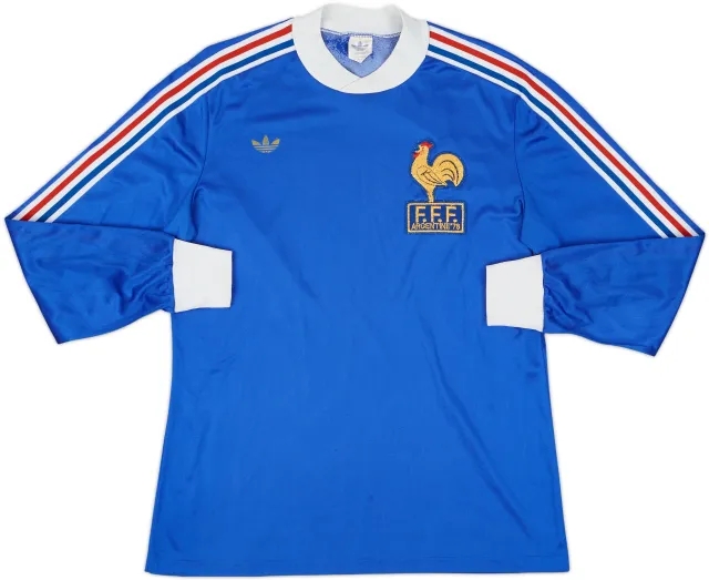 adidas France Mens LS Home Shirt 1978