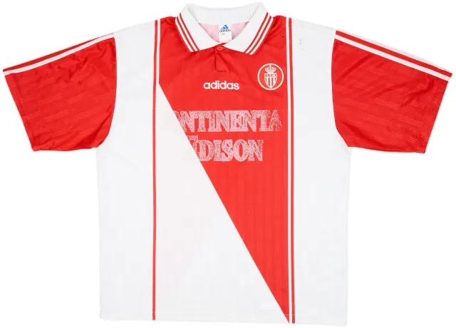 adidas Monaco Mens SS Home Shirt 1996/98