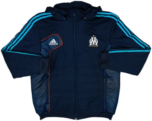 2012-13 Olympique Marseille adidas Padded Bench Coat - 7/10 - (L)