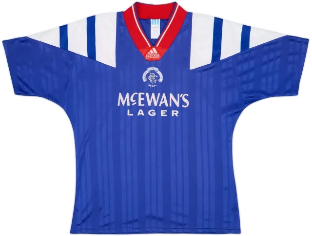 adidas Rangers Mens SS Home Shirt 1992/94