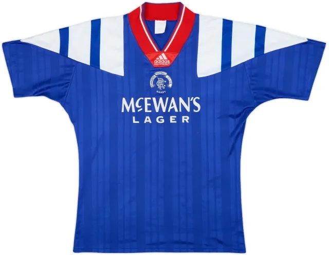 adidas Rangers Mens SS Home Shirt 1992/94