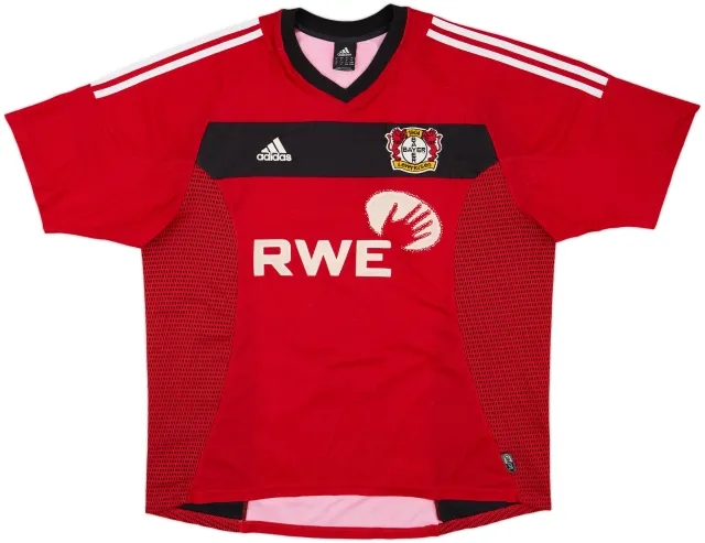 adidas Bayer Leverkusen Mens SS Home Shirt 2002/04