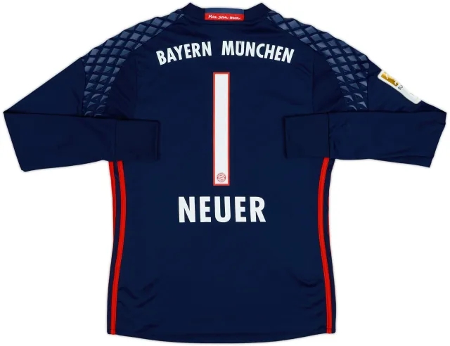 adidas Bayern Munich Boys LS Goalkeeper Home Shirt 2016/17