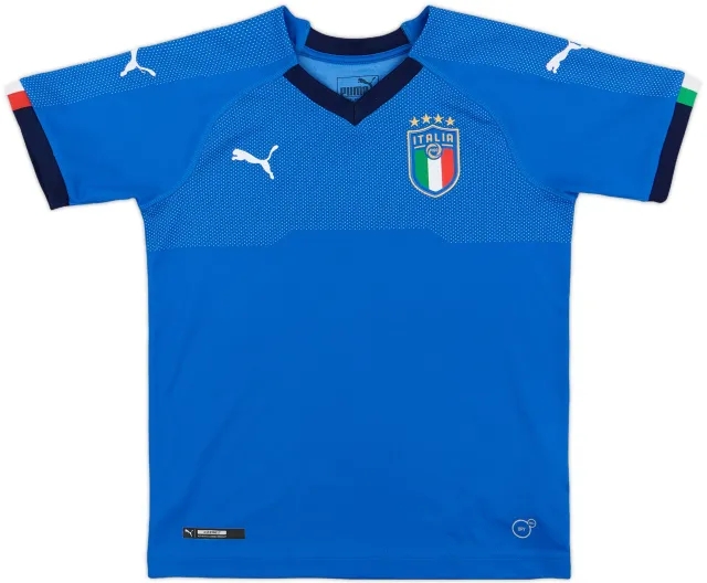 Puma Italy Boys SS Home Shirt 2018