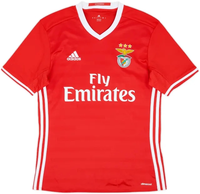 adidas Benfica Mens SS Home Shirt 2016/17