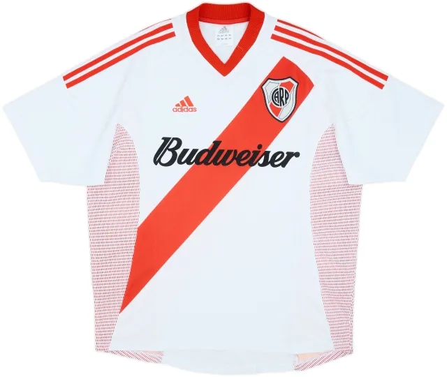 adidas River Plate Mens SS Home Shirt 2002/03