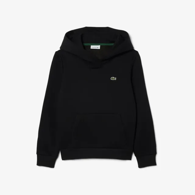 Lacoste Kangaroo Pocket Fleece Hoodie - Noir