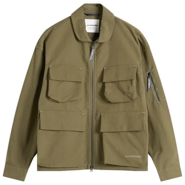 and wander Men's C/PE Twill Field Jacket Khaki