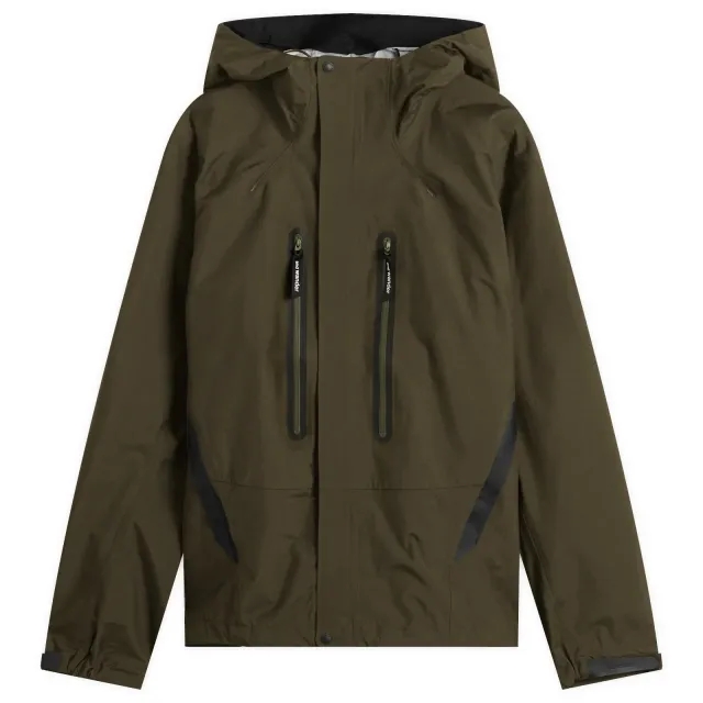 and wander Men's 2.5L Hiker Rain Jacket Dark Khaki